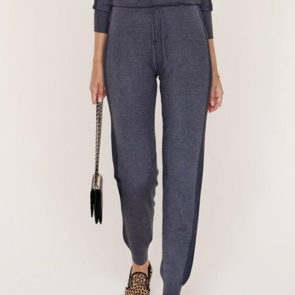 NWT Heartloom Melia High Rise Knit Jogger Grey / Blue size Medium - Picture 2 of 13